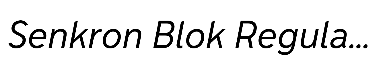 Senkron Blok Regular Oblique